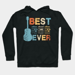 Best Dad Ever Guitar Chords Musician Funny Fathers Day Hoodie